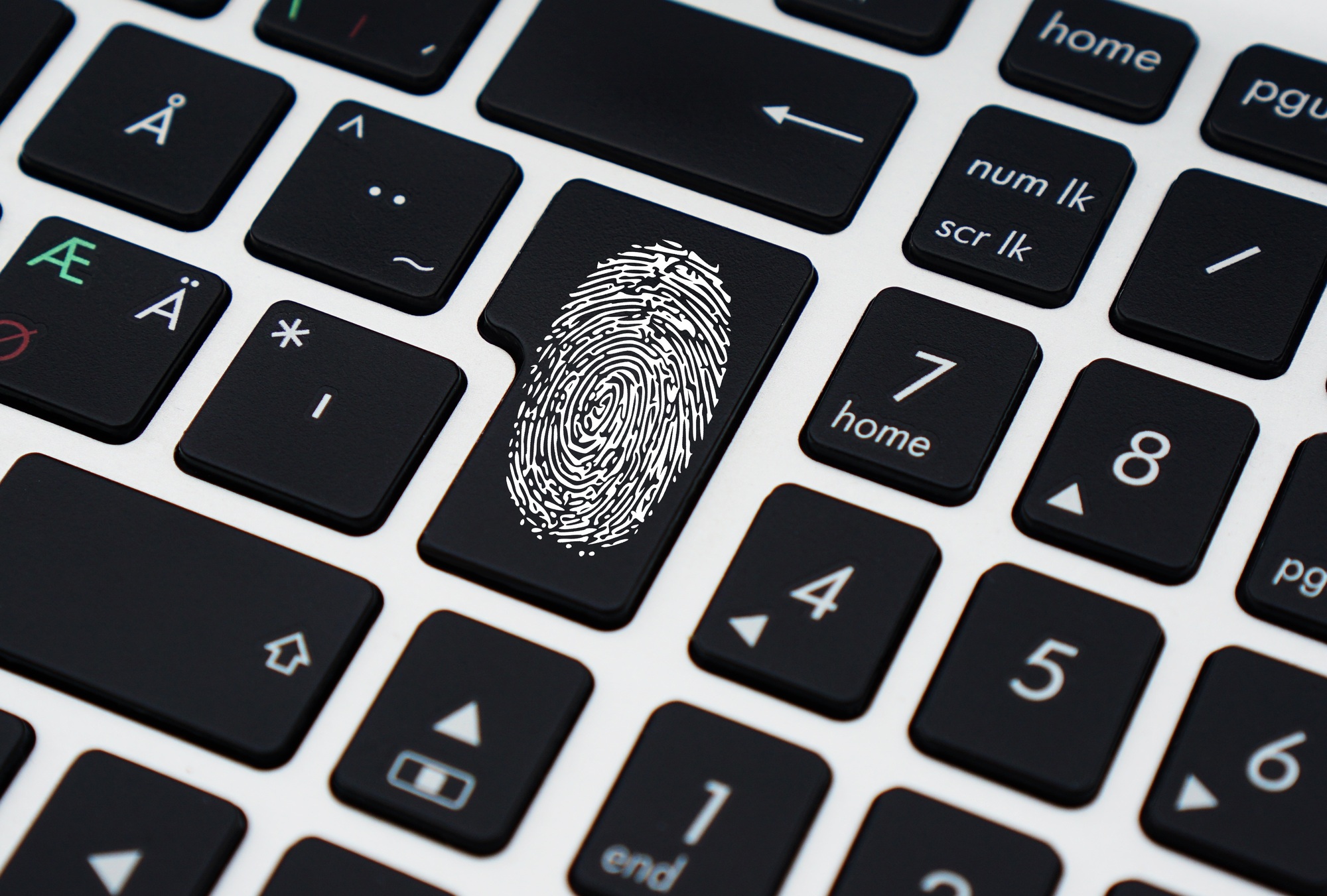fingerprint security button on keyboard